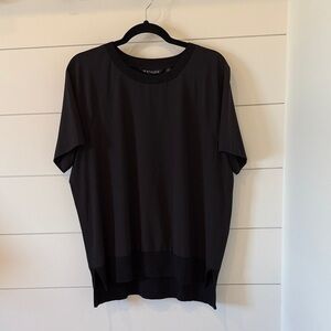 Athleta Black Short Sleeve Blouse Size L
